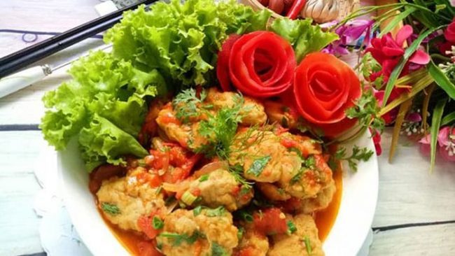 Chả cá nhạc sốt cà chua đậm đà 